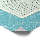 孔雀の羽のゲストブック署名ポスター ポスター (角)