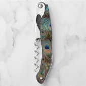 孔雀の羽のコルク ソムリエナイフ (正面)