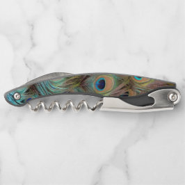 孔雀の羽のコルク ソムリエナイフ