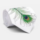 孔雀の羽のタイ ネクタイ (ロール)