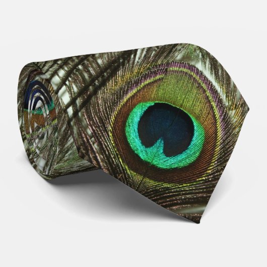 孔雀の羽のタイ ネクタイ (ロール)