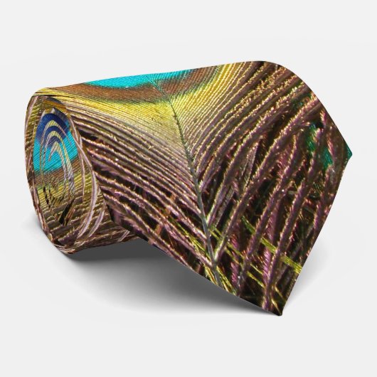孔雀の羽のタイ ネクタイ (ロール)