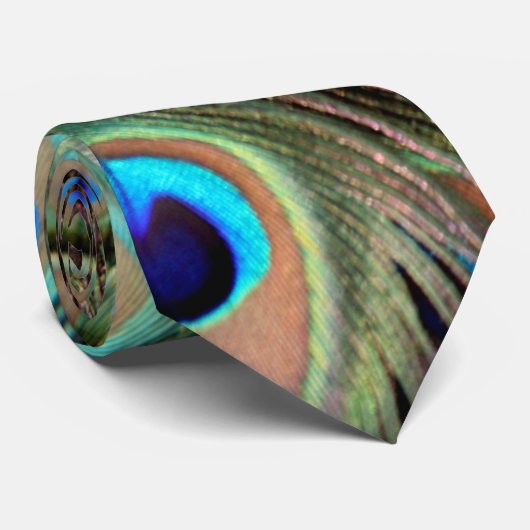 孔雀の羽のタイ ネクタイ (ロール)