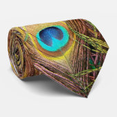 孔雀の羽のタイ ネクタイ (ロール)