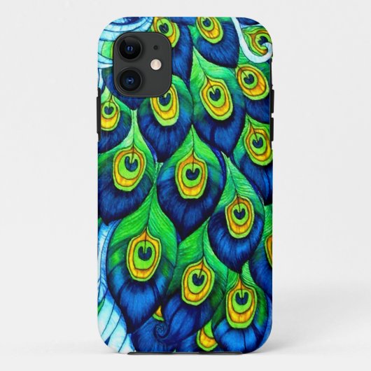 孔雀の羽のデザイン Case-Mate iPhoneケース (裏面)