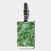 孔雀の羽のパターン ラゲッジタグ (正面縦)