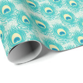 孔雀の羽のパターン ラッピングペーパー (ロールコーナー)