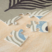 孔雀の羽のパターン、ヴィンテージスタイル。 ジグソーパズル (側面)