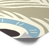 孔雀の羽のパターン、ヴィンテージスタイル。 ポスター (角)