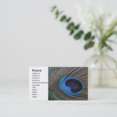 孔雀の羽のプロフィールカード 名刺 (スタンド正面)