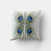 孔雀の羽のボヘミアのBohoのモトッコ人の枕 クッション (裏面)