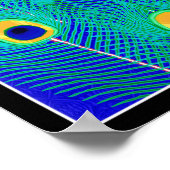 孔雀の羽のポスタープリント ポスター (角)