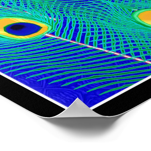 孔雀の羽のポスタープリント ポスター (角)