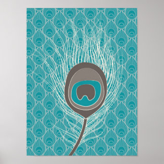 孔雀の羽のポスター ポスター