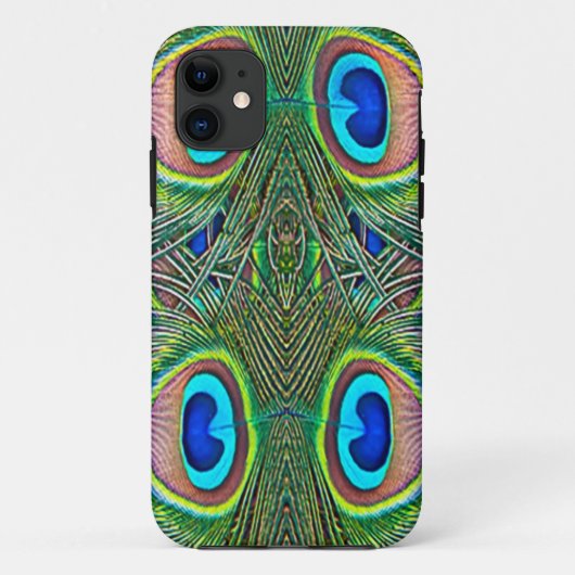 孔雀の羽の万華鏡プリント Case-Mate iPhoneケース (裏面)