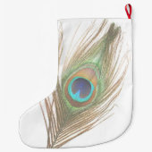 孔雀の羽の両面 ラージクリスマスストッキング (裏面)