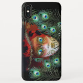 孔雀の羽の仮装パーティー付き赤面 Case-Mate iPhoneケース (裏面)