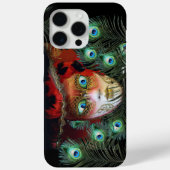 孔雀の羽の仮装パーティー付き赤面 Case-Mate iPhoneケース (裏面)