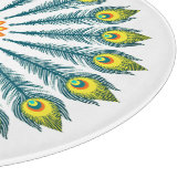 孔雀の羽の円 カッティングボード (角)