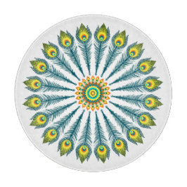 孔雀の羽の円 カッティングボード