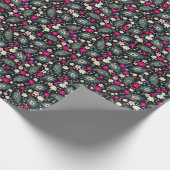 孔雀の羽の刺繍シームレスなパターン ラッピングペーパー (角)