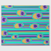 孔雀の羽の包装紙 ラッピングペーパー (フラット)