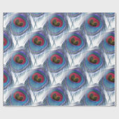 孔雀の羽の包装紙 ラッピングペーパー (フラット)