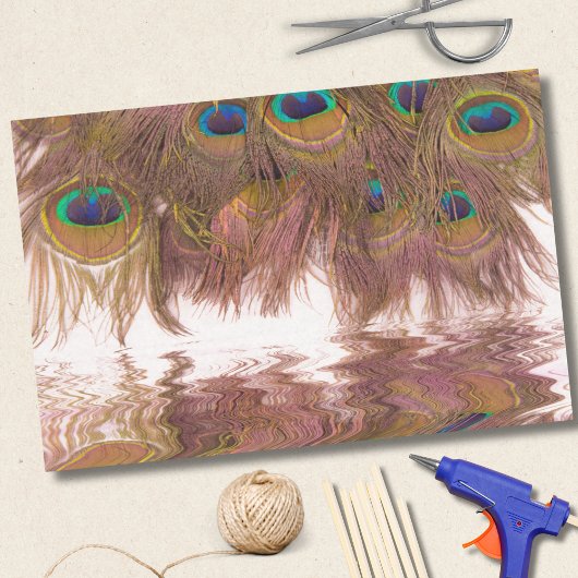 孔雀の羽の反射 薄葉紙