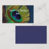 孔雀の羽の名刺テンプレート写真アート 名刺 (正面/裏面)