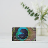 孔雀の羽の名刺 名刺 (スタンド正面)