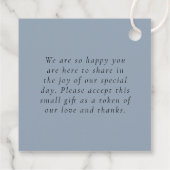 孔雀の羽の名前ありがとうメッセージ結婚の フェイバータグ (裏面)