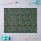 孔雀の羽の大きな緑色の目の分離 薄葉紙 (クラフト)