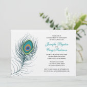 孔雀の羽の婚約パーティ 招待状 (スタンド正面)