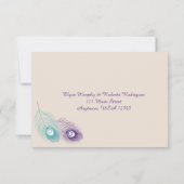 孔雀の羽の応答カード 出欠カード (裏面)