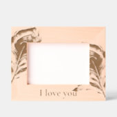 孔雀の羽の愛 レーザー彫刻フレーム (正面)