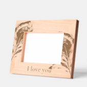 孔雀の羽の愛 レーザー彫刻フレーム (左)