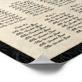 孔雀の羽の披露宴表の座席表 ポスター (角)