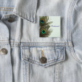 孔雀の羽の新婦付添人Pin 缶バッジ (インサイチュ)