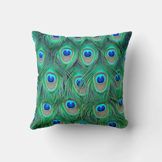 孔雀の羽の枕 クッション (裏面)