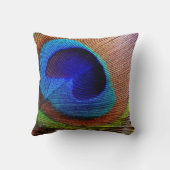 孔雀の羽の枕 クッション (裏面)