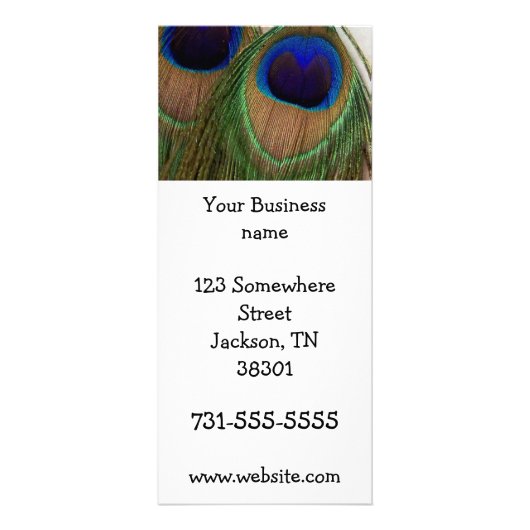 孔雀の羽の棚カード ラックカード (正面)