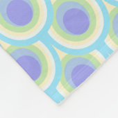 孔雀の羽の楕円形パターンアクアパープルブランケット フリースブランケット (角)