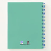 孔雀の羽の模様のノート ノートブック (裏面)