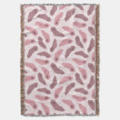 孔雀の羽の模様 スローブランケット (正面縦)