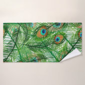 孔雀の羽の模様 バスタオル (バスタオル)