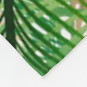 孔雀の羽の模様 フリースブランケット (角)