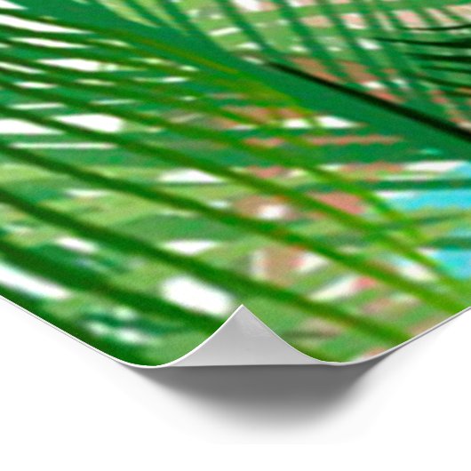 孔雀の羽の模様 ポスター (角)