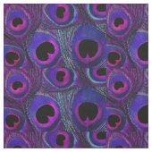 孔雀の羽の生地の紫色のピンクの灰色の黒 ファブリック (見本)