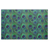 孔雀の羽の生地-緑のティール（緑がかった色）の青海軍 ファブリック (ファットクウォーター)