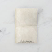 孔雀の羽の結婚はメッセージカード感謝していしています サンキューカード (内部)